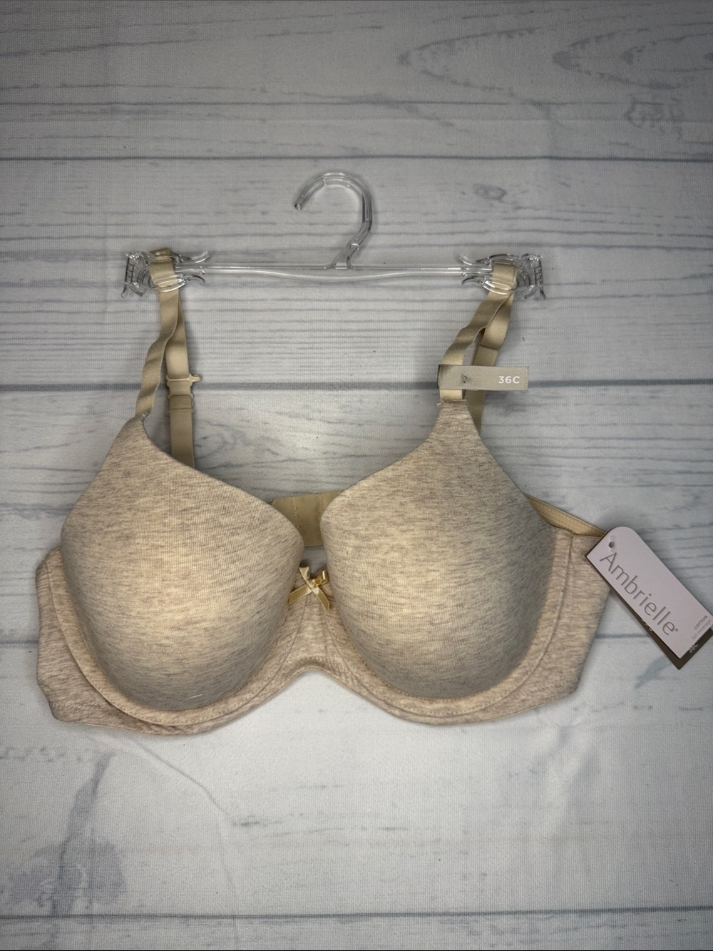 Ambrielle Beige Padded Underwire Convertible Bra